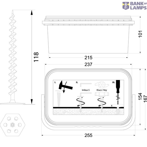 KWM-120 BOX (50pcs) Screw-in plug for mounting in insulation image 2