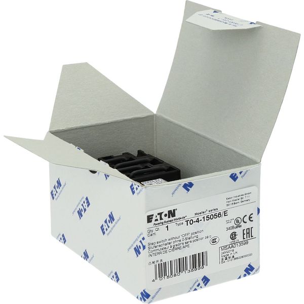 T0-4-15056/E Step switches, T0, 20 A, flush mounting, 4 contact unit(s), Contacts: 8, 90 °, maintained, Without 0 (Off) position, 1-4, Design number 15056 image 24