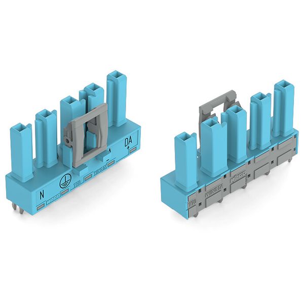 Socket for PCBs straight 5-pole blue image 1