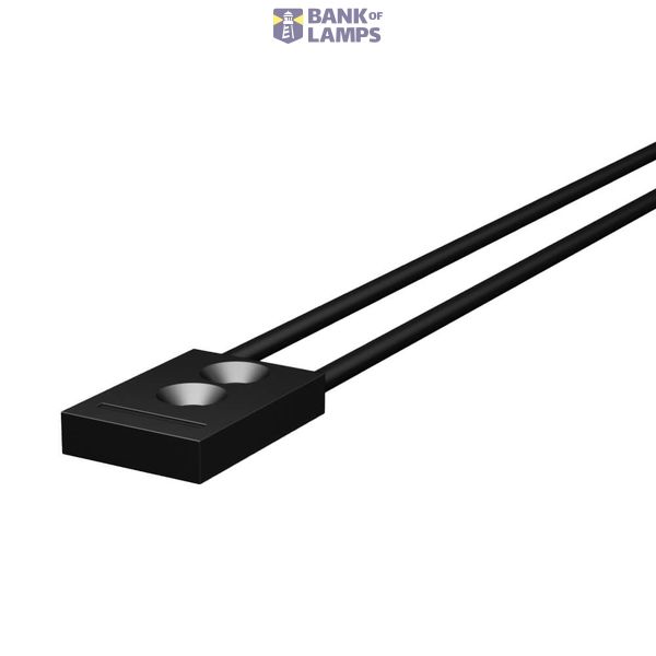 E32 1561H Fiber optic sensor head, limited reflective, transparent object detection, square, flat-view, R25 fiber, 2 m cable E32 1561H image 1