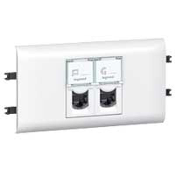 DLP wall gutter 2xRJ45 Cat.6 image 1