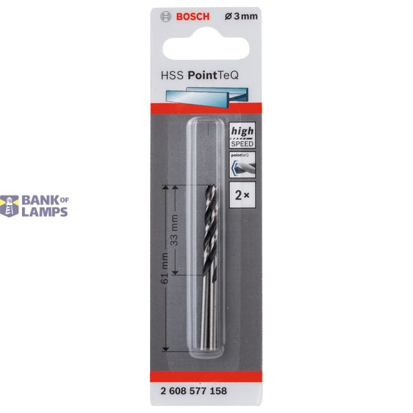 HSS Twist Drill Bit PointTeQ 3.0mm 2 pcs. image 2