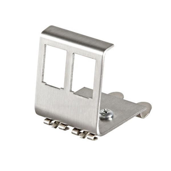 DIN-rail adapter empty for 2 modules (SFA)(SFB), metal, ECO image 1