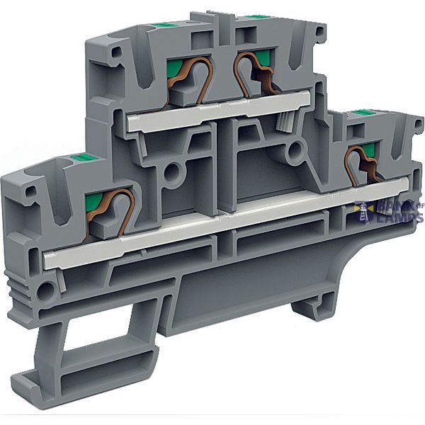 Double-level - Push-in terminal EFD400GR 4 mm² gray image 1