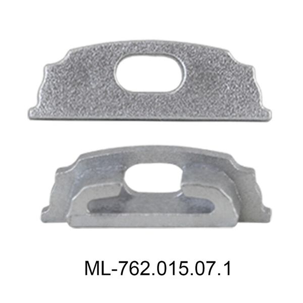 End cap with hole for PI, silver color, 1pc image 1