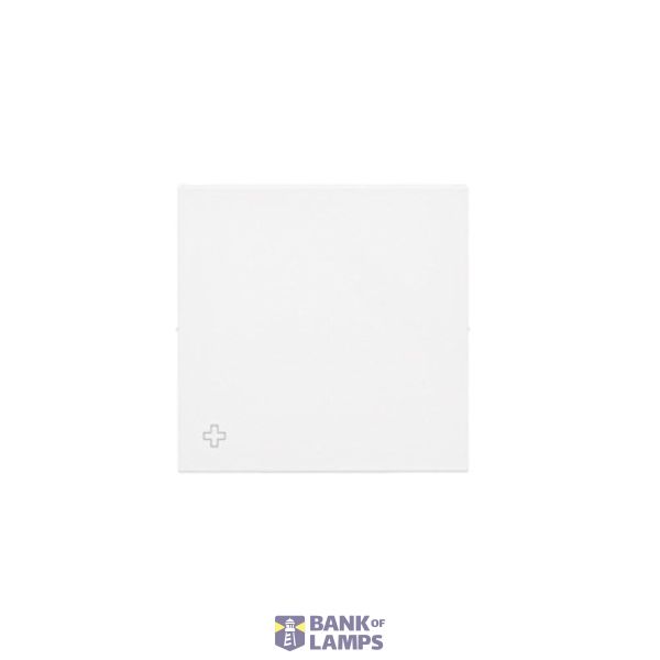 Single button for switches and push buttons, antibacterial white image 1