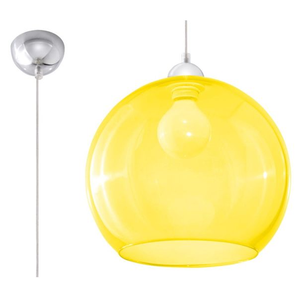 HANGING LAMP BALL YELLOW E27 1X60W IP20 image 1