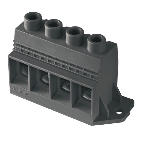 Printed circuit board terminals, 15.00 mm, Number of poles: 8, 90°, Solder pin length (l): 4.5 mm, tinned, black, Clamping yoke connection, Clamping range, max. : 50 mm², Box image 3