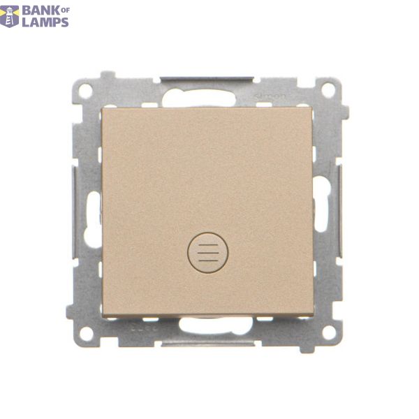 Interdediate switch with LED indicator light, 10AX, champagne matt image 1