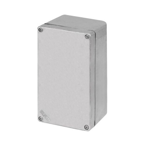 Aluminium push-button enclosure M4 92x152x70, unpainted, undrilled, without cable entry image 1