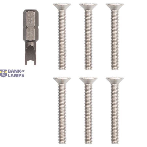 Kit of 6 screws + key Pixel Up inox image 1