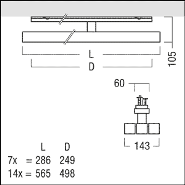 SCENO 2X7 2000-840 SWI TEC VFL WH - LED spotlight 2x7 image 3