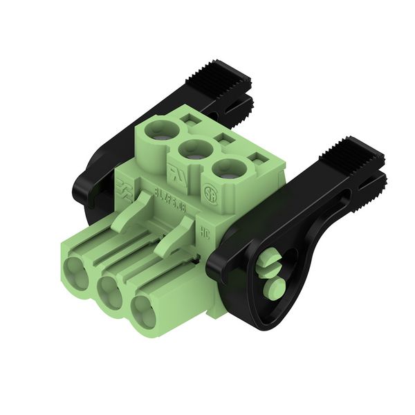 PCB plug-in connector, female plug, 5.08 mm, Number of poles: 3, 180°, Clamping yoke connection, Clamping range, max. : 4 mm², Box image 3