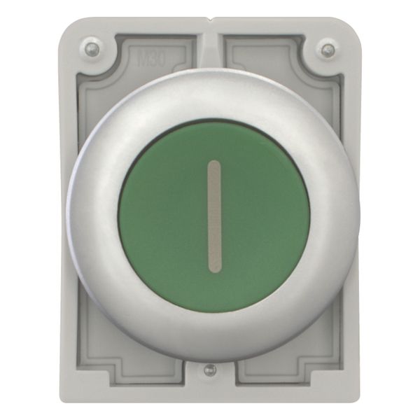 M30C-FDR-G-X1 Pushbutton, RMQ-Titan, Flat, maintained, green, inscribed, Metal bezel image 5