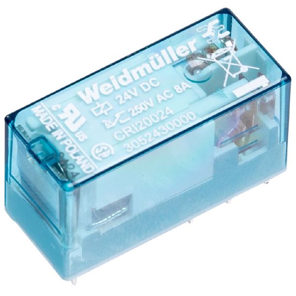 TERMSERIES-compact, Relay module, Number of contacts: 2,  x 1 CO Contact AgNi, Rated control voltage: 24 V DC ±20 %, Continuous current: 6 A, PUSH IN, Test button available: No image 11