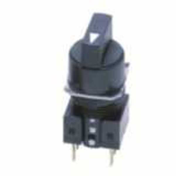 Selector switch, non-illuminated,lever type, round, 2 notches, spring- A16S2013M image 2