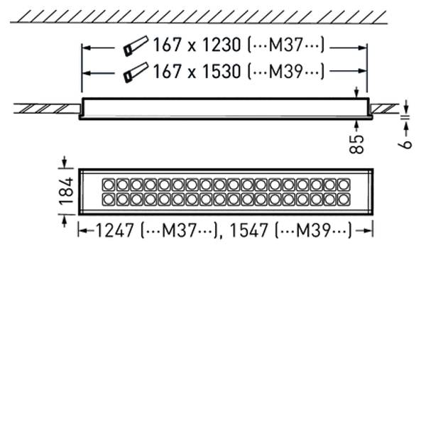 Recessed luminaires Creavo C Lens White ETDD 29W 4800lm Wide reduced glare UGR19 (W19) IK03 3 SDCM 7626051 image 1