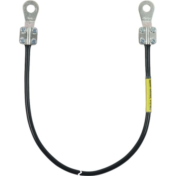 Earth conductor 16mm² / L 0.5m black w. 2 closed cable lugs (D) M10 Su image 1