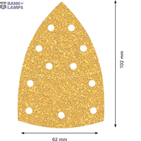 EXPERT C470 Sandpaper 102 x 62/93 mm, G 60, 10-pc image 1
