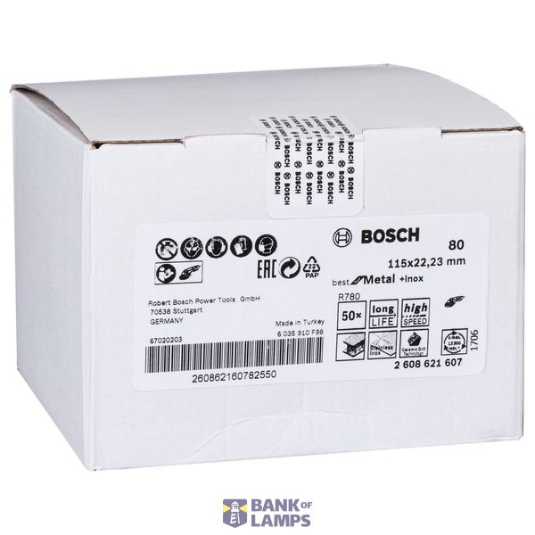 R780 fibre sanding disc, Best for Metal + Inox 115 x 22.23 mm, G80 image 2