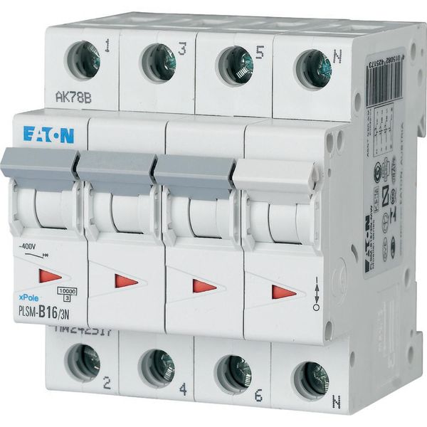 Miniature circuit breaker (MCB), 16 A, 3p+N, characteristic: B image 5