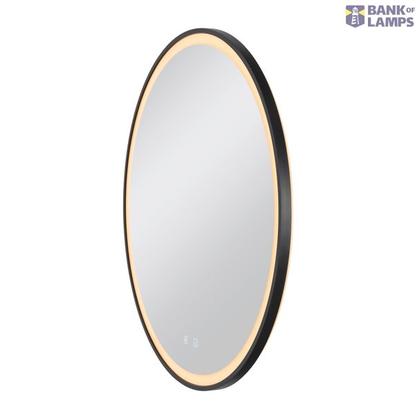 TRUKKO 80 mirror Ø 80 cm, chrome, black edge image 1