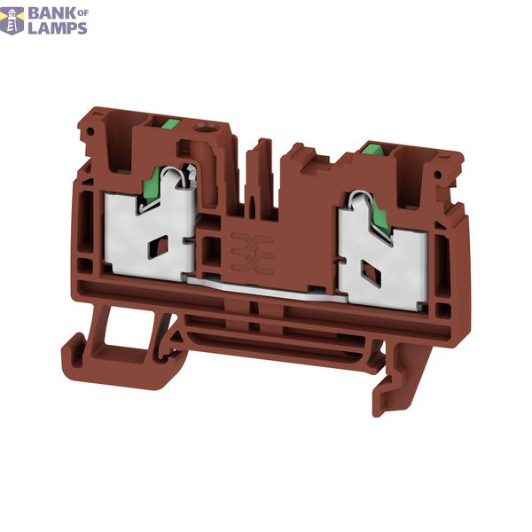 Feed-through terminal block, SNAP IN, brown, 4 mm², 32 A, 1000 V, Numb image 1