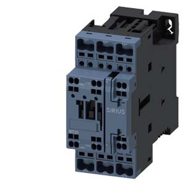 power contactor, AC-3e/AC-3, 17 A, 7.5 kW / 400 V, 3-pole, 24 V DC, auxiliary image 1