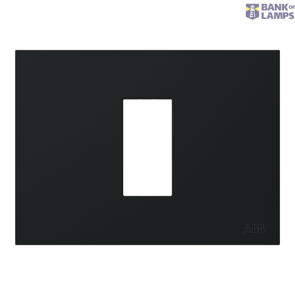 Frame - 1-gang / 1-module - ABB logo - Matt Black image 1
