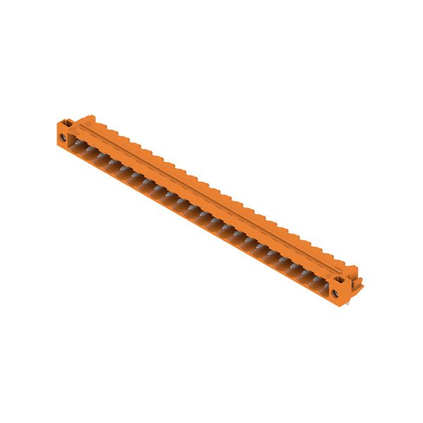 PCB plug-in connector, male header, Solder flange, THT solder connection, 5.08 mm, Number of poles: 23, 90°, Solder pin length (l): 3.2 mm, tinned, orange, Box image 2