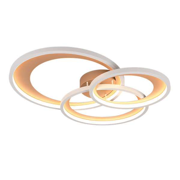 Granada LED ceiling lamp 3-pc 71 cm coffee image 1