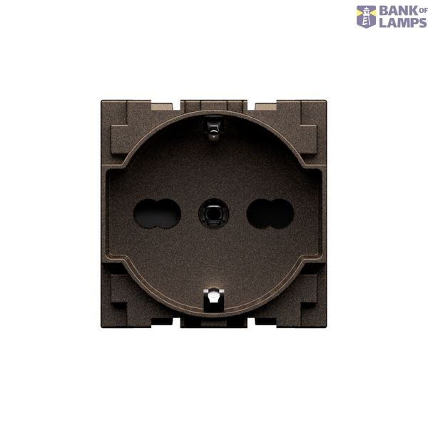 L.NOW - UNEL SOCKET + 10/16A BRONZE image 1