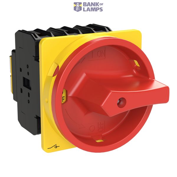 P3 Main switch, 80 A,Flush mounting, 3 pole, Form EA/SVB, Red, Door co image 5