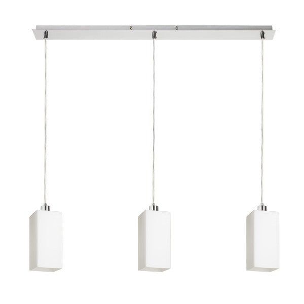 LIZ III 80 pendant opal-colored glass/matt nickel 230V LED E27 3x15W image 1