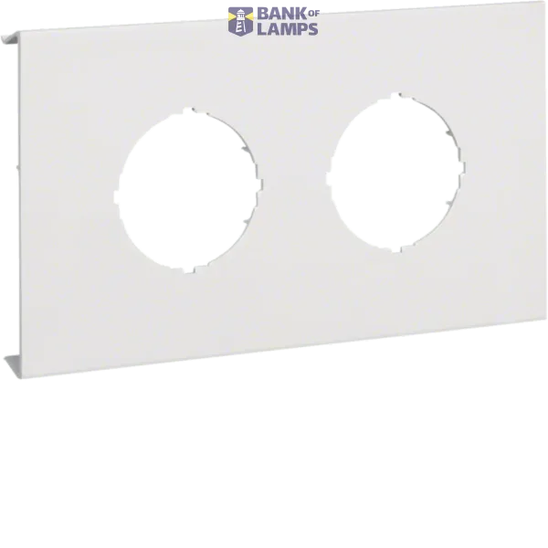 Pre-cut lid 2gang,BR70132,pure white image 1