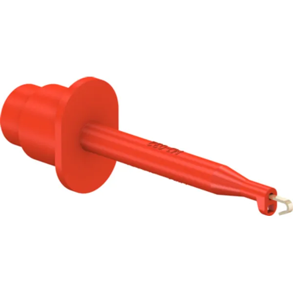 Miniature clamp test probe, red, max. 2 mm, L 55.5 mm, socket 2 mm, 24.0139-22 image 1