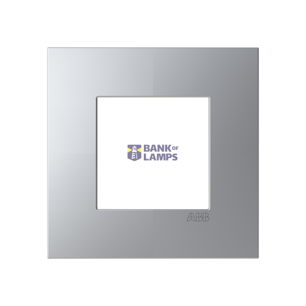 Frame 1-gang - ABB logo - Silver image 1