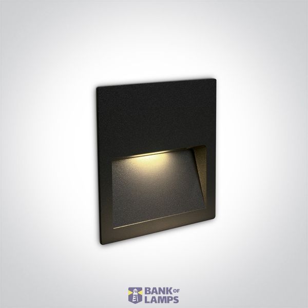 BLACK WALL RECESSED 4W WW IP65 DARK LIGHT 100-240V image 1