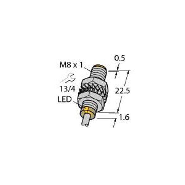 Inductive Sensor With Increased Switching Distance   BI3-M08K-VN6X 7M image 1