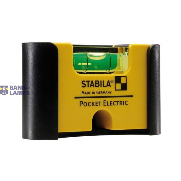 18115 Stabila MINI spirit level Pocket Electric with belt clip SB card image 1