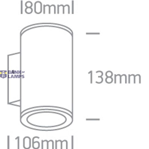 BLACK COB LED 2x6W WW IP54 230V image 3