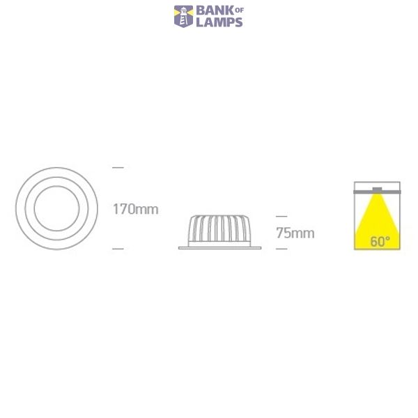 WHITE 20W WW IP20 60deg 230V image 2