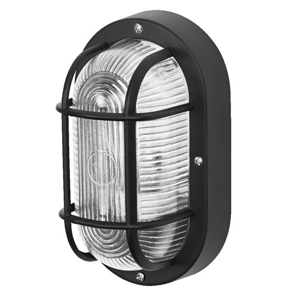 BULKHEAD ESSENTIAL OVAL E27 BK LEDV image 1