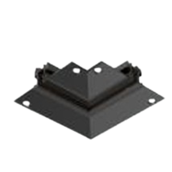 Horizontal  90° connector, Black, Trimless Recessed image 1