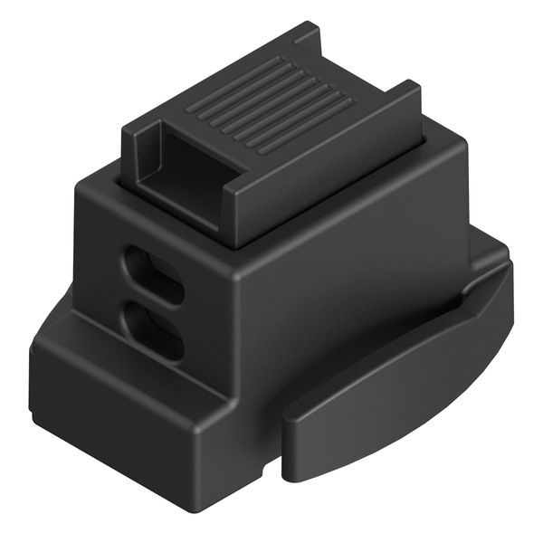 CXPA-02B zwart  Railstop voor montagerail image 1