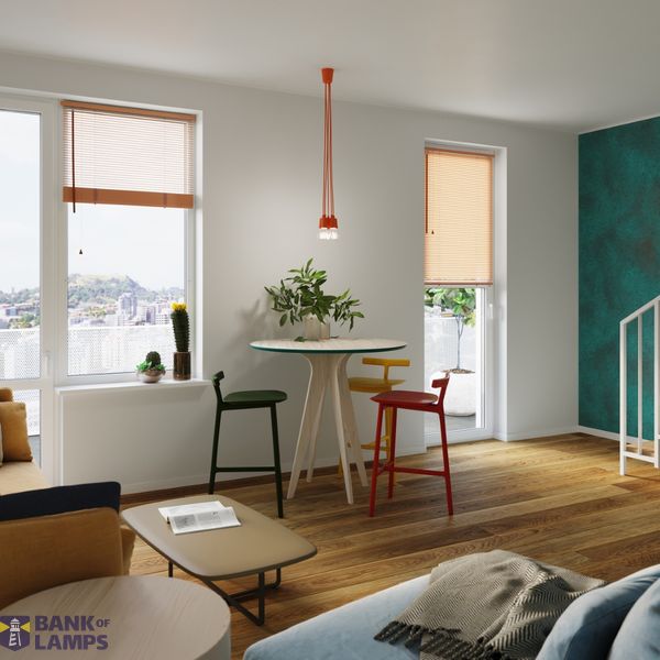 Hanging lamp DIEGO 1 orange E27 1x60W IP20 image 10