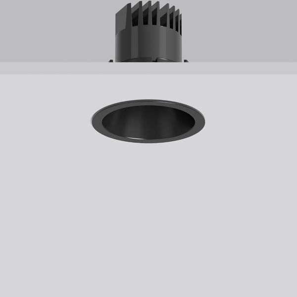 LEVIDO round, 7,5 / 12 W, 560 / 870 lm, 827, black, DALI Recessed down image 1