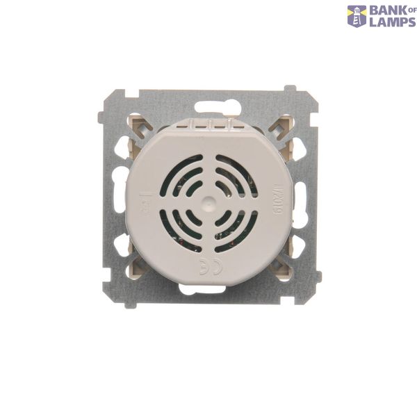 Double intermediate switch with indicator light, LED not replaceable Color: blue, (module), 10AX, quick connection, Silver matt, metalic image 1