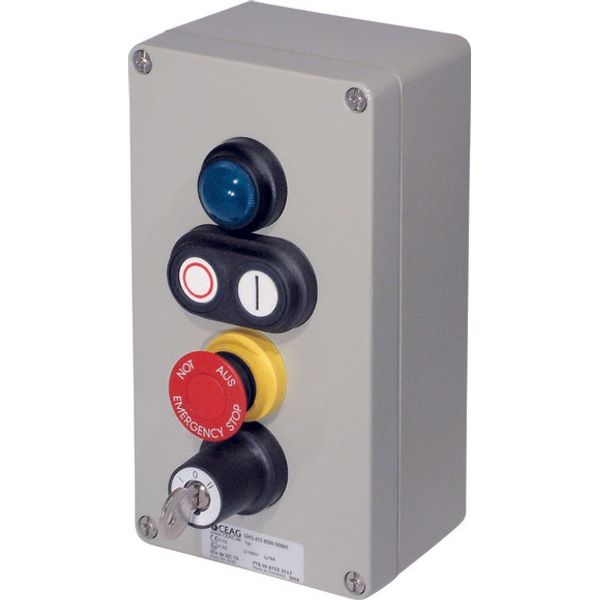 T0-1-8214/I1 Changeoverswitches, T0, 20 A, surface mounting, 1 contact unit(s), Contacts: 2, 45 °, momentary, With 0 (Off) position, with spring-return from both d image 488