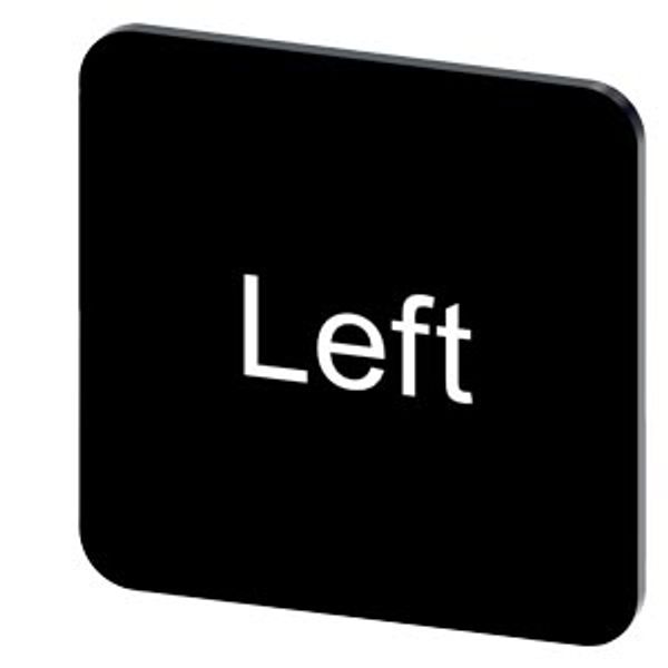 Labeling plate 22 x 22 mm, label black, labeling: Links image 1